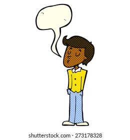 caricatura calmar a hombre con burbuja de habla