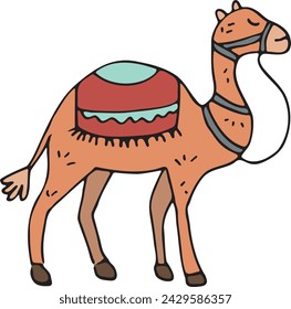 Cartoon camel illustration, clip art