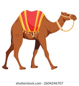 a cartoon camel. A simple, friendly character, with a white background.