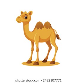 Cartoon camel vector illustration of color