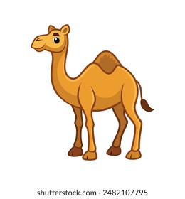Cartoon camel vector illustration of color