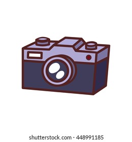 Cartoon camera icon. Home Appliences Camera Isolated on White Background. Vector illustration