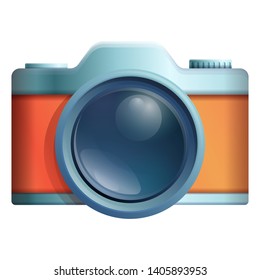 cartoon camera icon, vector illustration