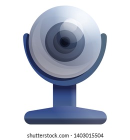 cartoon camera surveillance isolated on white background, vector illustration