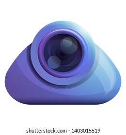 cartoon camera surveillance isolated on white background, vector illustration