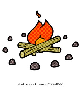 cartoon campfire
