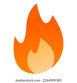 Cartoon Lagerfeuer. Feuer Flammen.Rotes Feuer Symbol.Vektorgrafik flach.Einzeln auf weißem Hintergrund.

