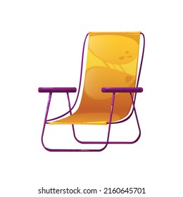 Cartoon camping chair. Isolated on a white background.