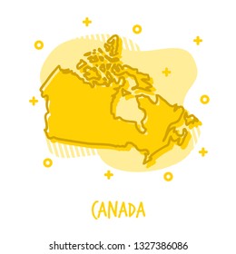 Cartoon Canada Map