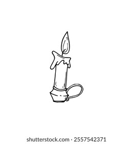 cartoon of candle light for coloring pages