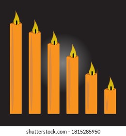 Cartoon of a candle Vector illustration