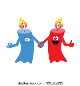 Cartoon candles
