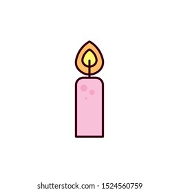 cartoon of candles on a white background vector illustration design