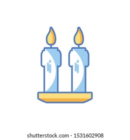 cartoon of candles on a white background vector illustration design