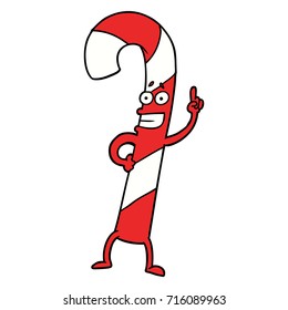 cartoon candy cane