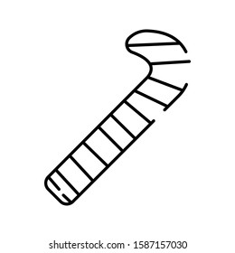 Cartoon Candy Cane Icon Vector