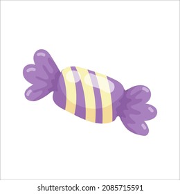 Cartoon candy cane.Vector graphic on a white background.