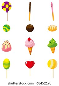 cartoon candy icon