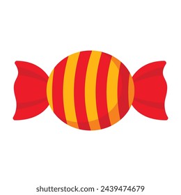cartoon candy icon. vector illustration.
