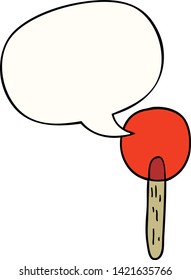 cartoon candy lollipop with speech bubble