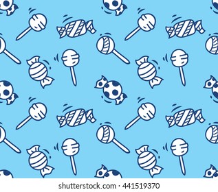 cartoon candy seamless background