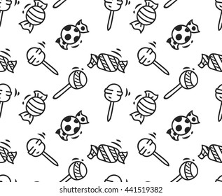cartoon candy seamless background