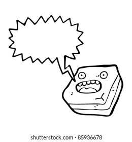cartoon candy with speech bubble