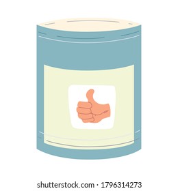 cartoon canned food jars on white background vector illustration design