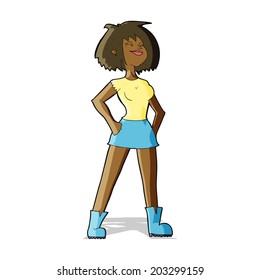 cartoon capable woman