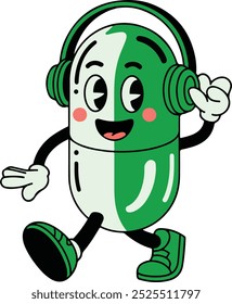 Archivo de Vector del Clipart de la cápsula de dibujos animados