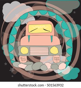 cartoon car