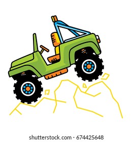 cartoon car baby jeep vector