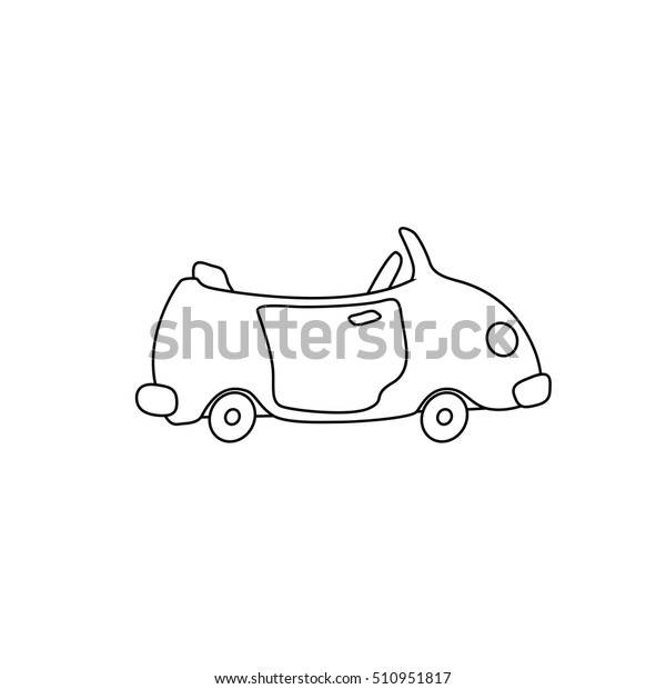 Cartoon car cabriolet\
coloring page
