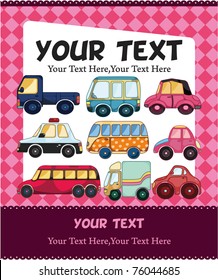 cartoon car card