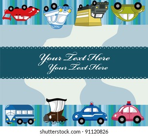 cartoon car card
