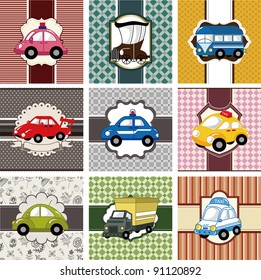 cartoon car card