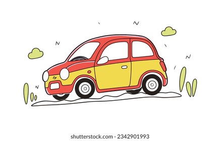 Cartoon Car Children's Illustrations and Vector Poster Design