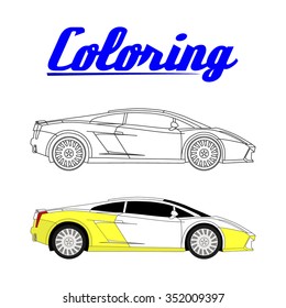 cartoon car- Coloring book