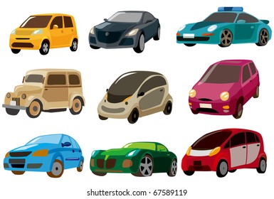 cartoon car icon