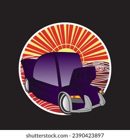 cartoon car illustration design for sukajan is mean japan traditional cloth or t-shirt with digital hand drawn Embroidery Men T-shirts Summer Casual Short Sleeve Hip Hop T Shirt Streetwear