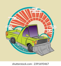 cartoon car illustration design for sukajan is mean japan traditional cloth or t-shirt with digital hand drawn Embroidery Men T-shirts Summer Casual Short Sleeve Hip Hop T Shirt Streetwear