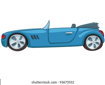 Cartoon Car Isolated on White Background. Vector EPS8.