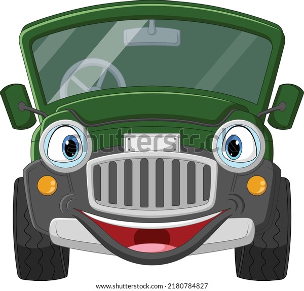 Cartoon car jeep mascot\
character