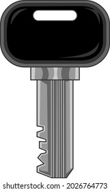 Cartoon Car Key Design. handgezeichnete Vektorgrafik einzeln auf transparentem Hintergrund