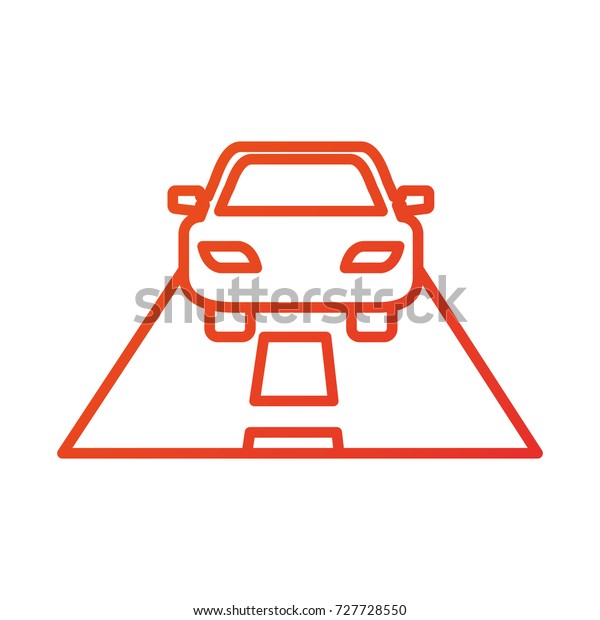 cartoon car on\
the road traffic navigation\
concept