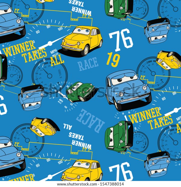 Cartoon Car Pattern Print\
Design