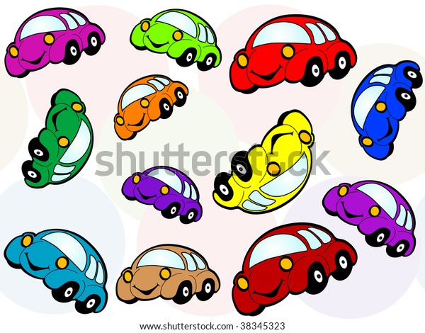 Cartoon car pattern -\
vector illustration