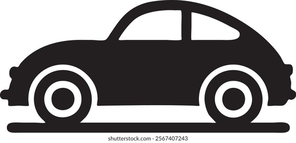 A cartoon car silhouette icon