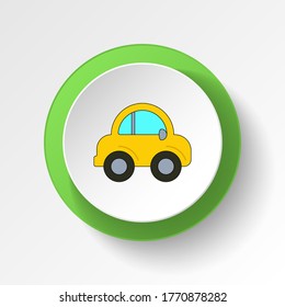 cartoon car toy colored button icon. Signs and symbols can be used for web, logo, mobile app, UI, UX