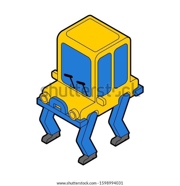 Cartoon car toy isolated. Auto plaything
vector illustration